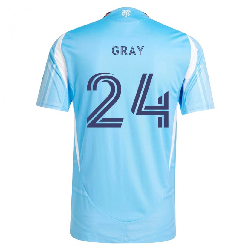 Danxen Mulher Camisola Tayvon Gray #24 Azul Celeste Branco Principal 2026/27 Camisa Brasil