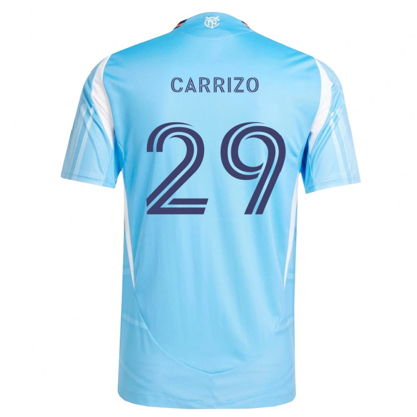 Danxen Mulher Camisola Máximo Carrizo #29 Azul Celeste Branco Principal 2026/27 Camisa Brasil