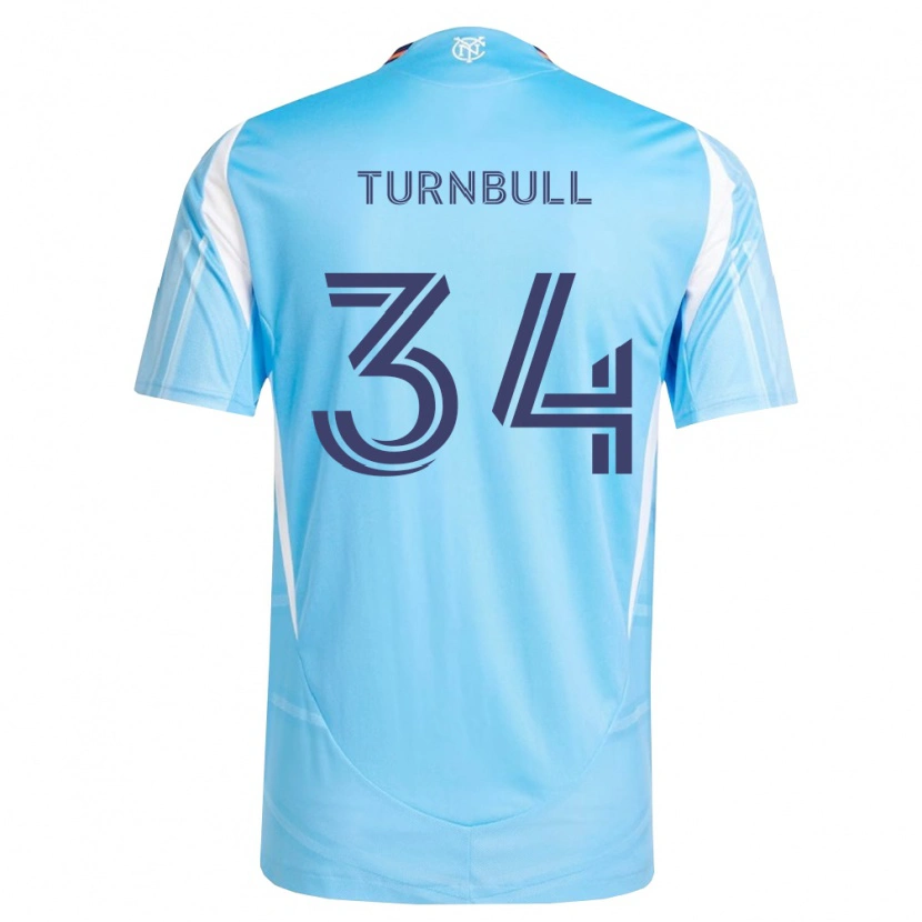 Danxen Mulher Camisola Stephen Turnbull #34 Azul Celeste Branco Principal 2026/27 Camisa Brasil