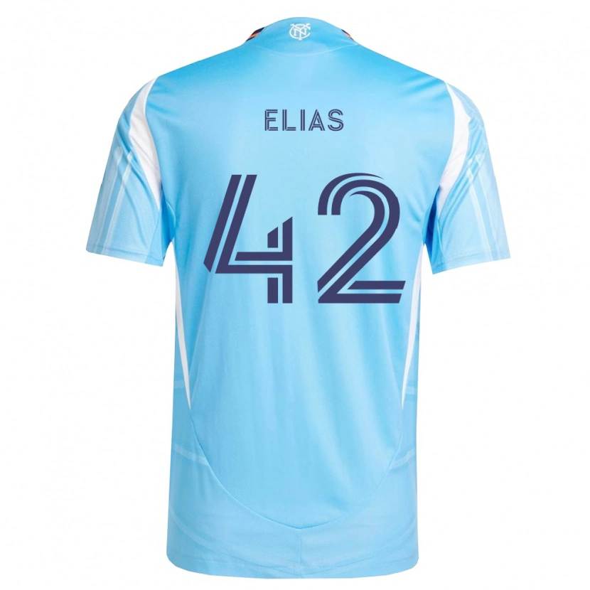 Danxen Mulher Camisola Piero Elias #42 Azul Celeste Branco Principal 2026/27 Camisa Brasil