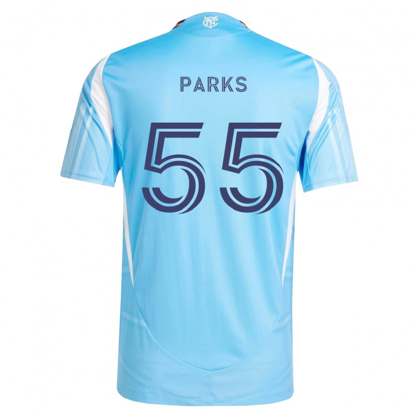 Danxen Mulher Camisola Keaton Parks #55 Azul Celeste Branco Principal 2026/27 Camisa Brasil