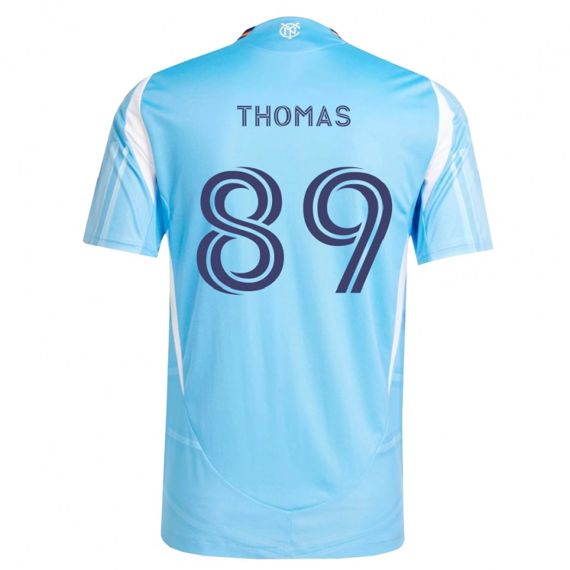 Danxen Mulher Camisola Dylan Thomas #89 Azul Celeste Branco Principal 2026/27 Camisa Brasil
