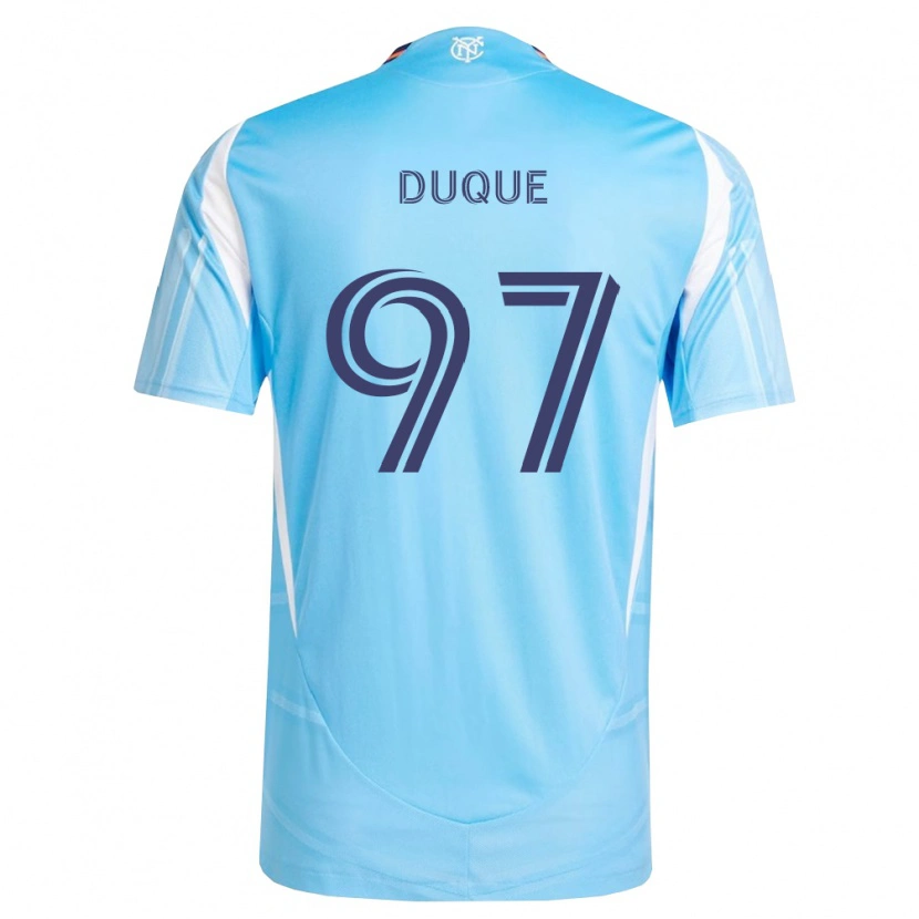 Danxen Mulher Camisola David Duque #97 Azul Celeste Branco Principal 2026/27 Camisa Brasil