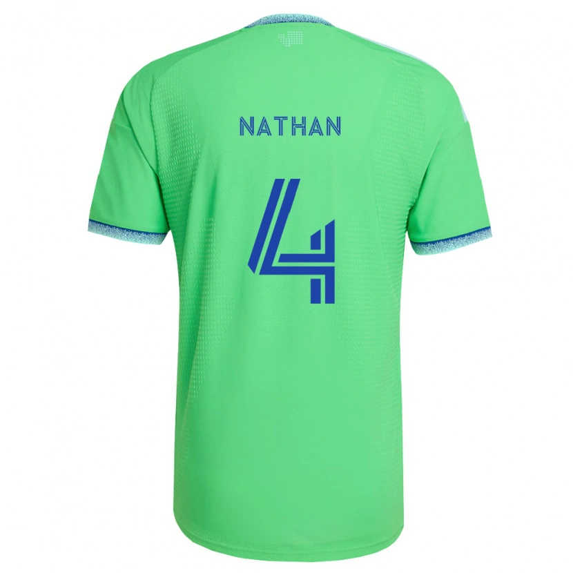 Danxen Mulher Camisola Nathan #4 Verde Azul Claro Principal 2026/27 Camisa Brasil