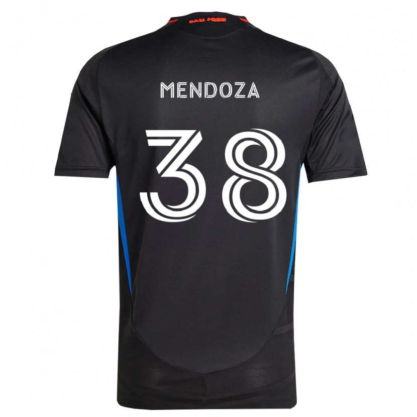 Danxen Mulher Camisola Edwyn Mendoza #38 Azul Branco Preto Principal 2026/27 Camisa Brasil
