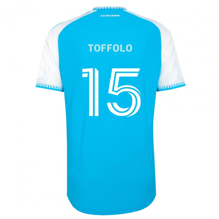 Danxen Mulher Camisola Harry Toffolo #15 Azul Celeste Branco Preto Principal 2026/27 Camisa Brasil