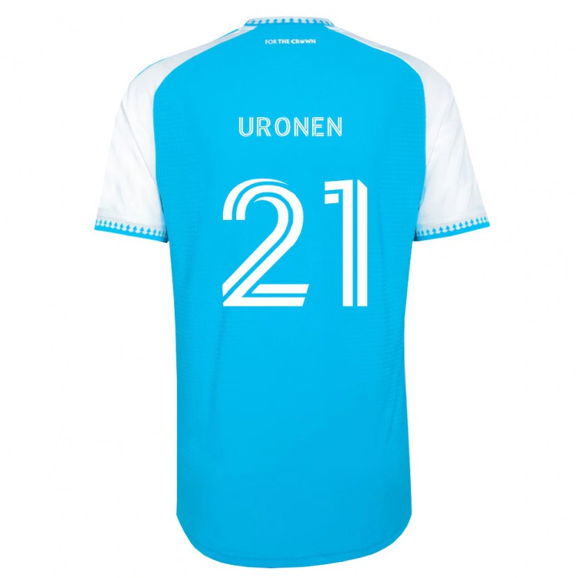 Danxen Mulher Camisola Jere Uronen #21 Azul Celeste Branco Preto Principal 2026/27 Camisa Brasil