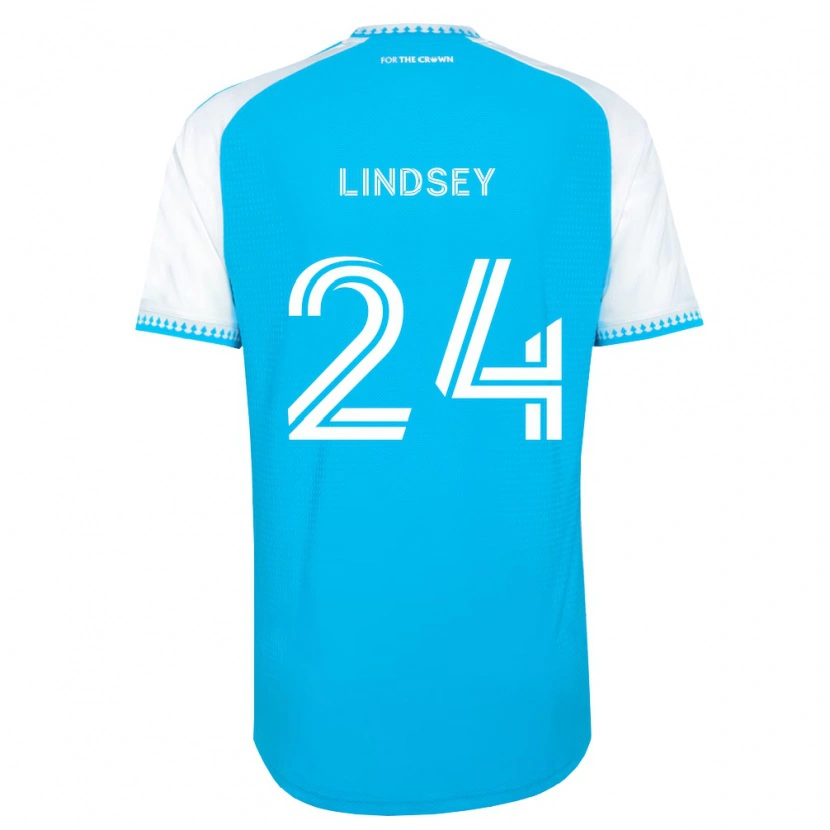 Danxen Mulher Camisola Jaylin Lindsey #24 Azul Celeste Branco Preto Principal 2026/27 Camisa Brasil