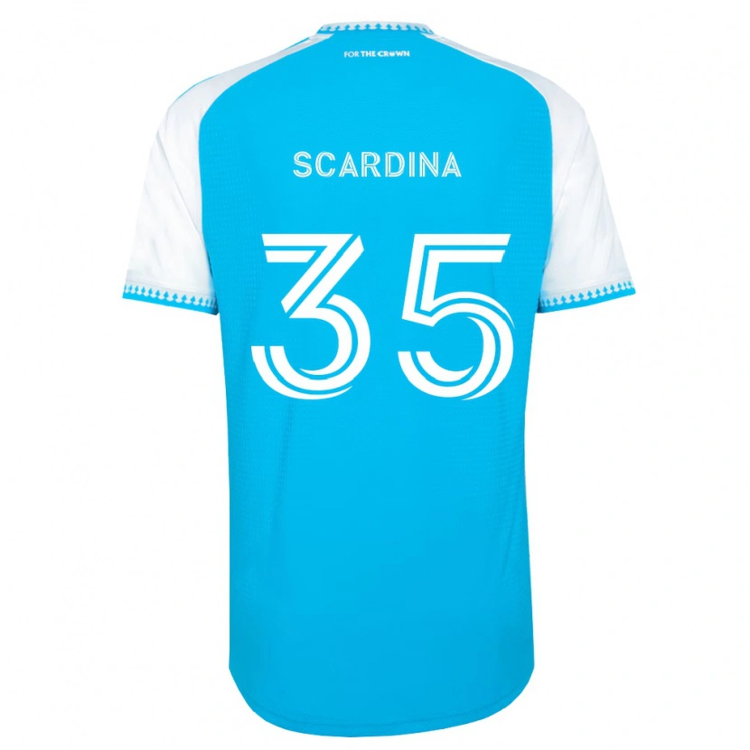 Danxen Mulher Camisola Nick Scardina #35 Azul Celeste Branco Preto Principal 2026/27 Camisa Brasil