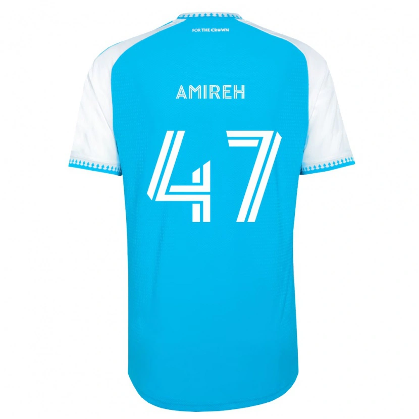Danxen Mulher Camisola Adam Amireh #47 Azul Celeste Branco Preto Principal 2026/27 Camisa Brasil
