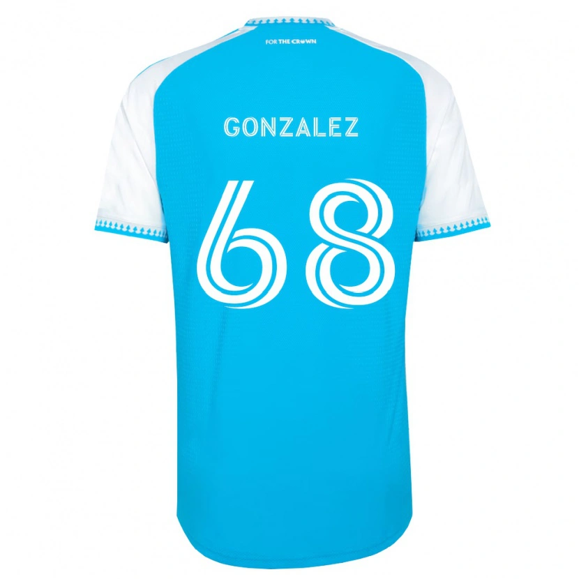 Danxen Mulher Camisola Carlos Gonzalez #68 Azul Celeste Branco Preto Principal 2026/27 Camisa Brasil