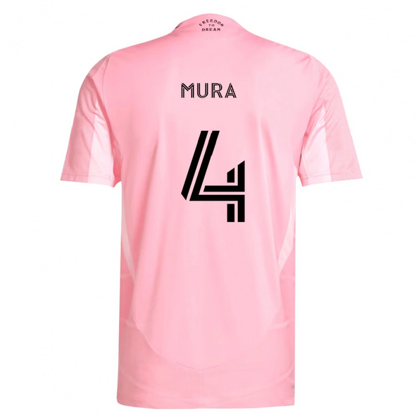 Danxen Mulher Camisola Facundo Mura #4 Rosa Preto Principal 2026/27 Camisa Brasil