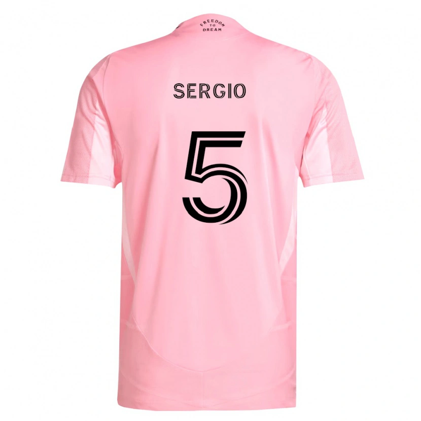 Danxen Mulher Camisola Sergio Busquets #5 Rosa Preto Principal 2026/27 Camisa Brasil