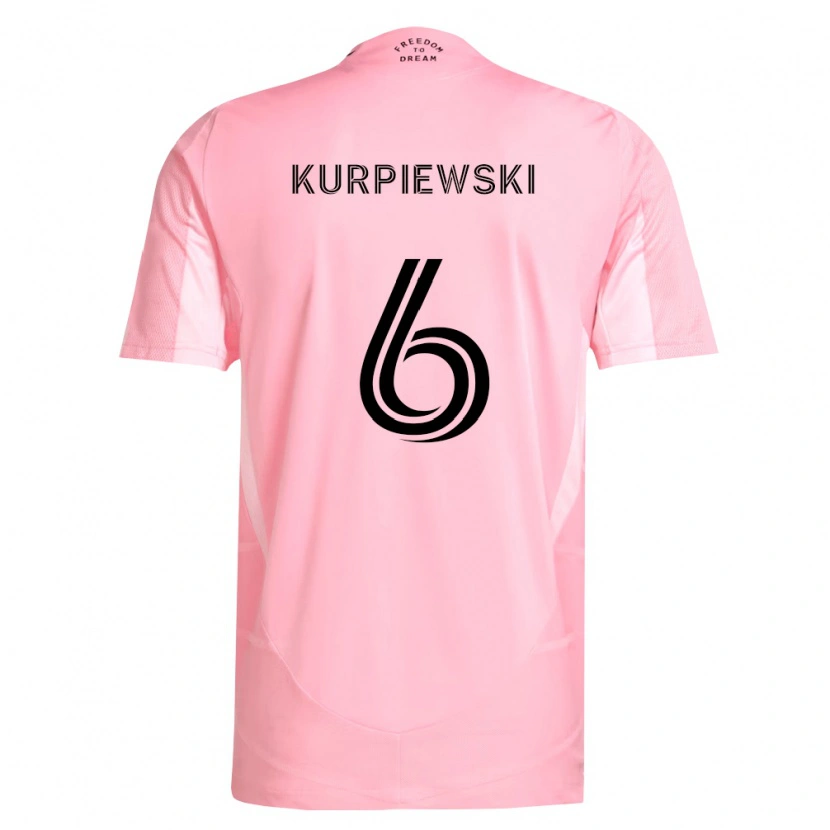 Danxen Mulher Camisola Ethan Kurpiewski #6 Rosa Preto Principal 2026/27 Camisa Brasil