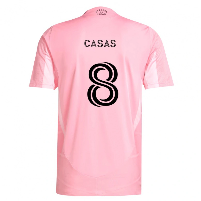 Danxen Mulher Camisola Pep Casas #8 Rosa Preto Principal 2026/27 Camisa Brasil