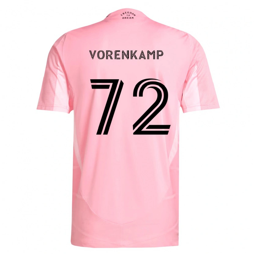 Danxen Mulher Camisola Theo Vorenkamp #72 Rosa Preto Principal 2026/27 Camisa Brasil