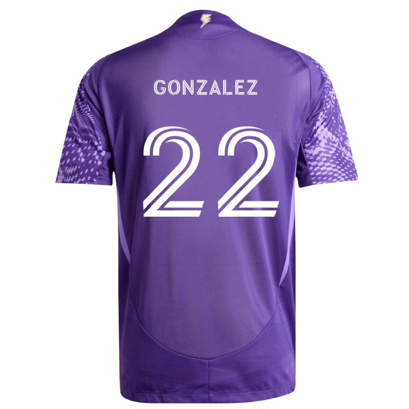 Danxen Mulher Camisola Gastón González #22 Roxo Branco Principal 2026/27 Camisa Brasil