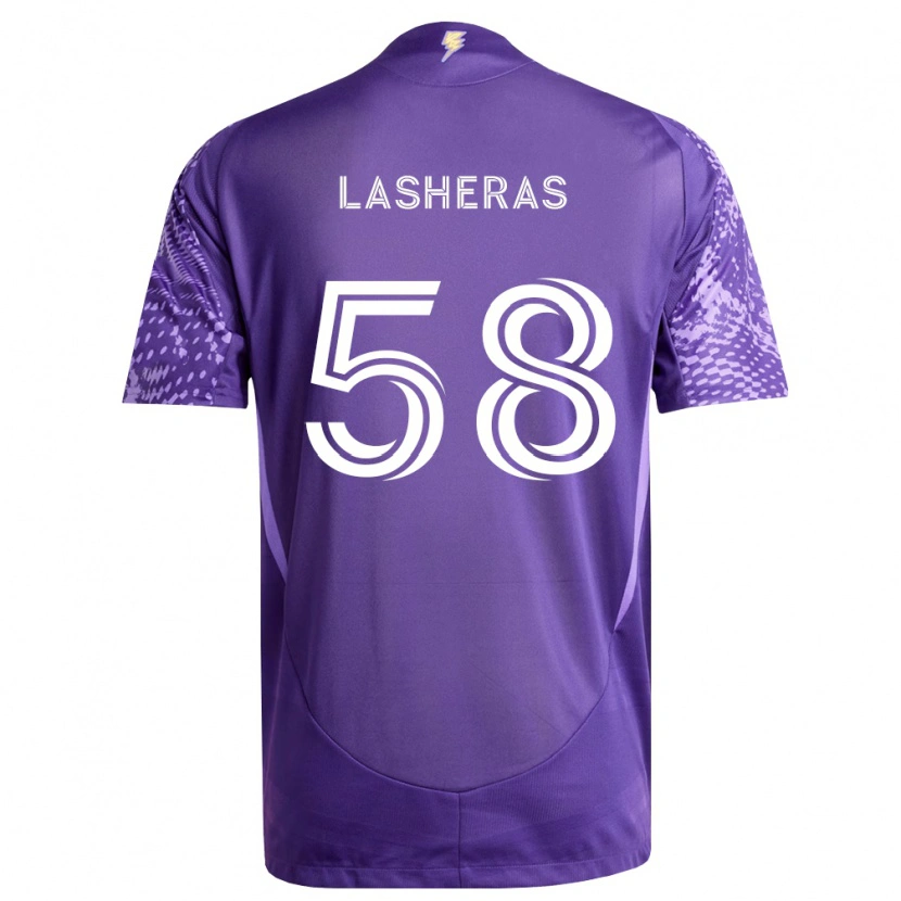 Danxen Mulher Camisola Nicolas Lasheras #58 Roxo Branco Principal 2026/27 Camisa Brasil