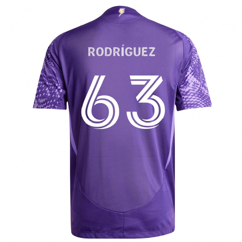 Danxen Mulher Camisola Zinédine Rodríguez #63 Roxo Branco Principal 2026/27 Camisa Brasil