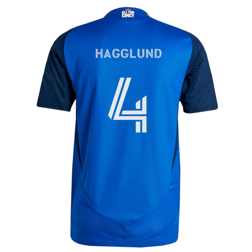 Danxen Mulher Camisola Nick Hagglund #4 Azul Real Laranja Principal 2026/27 Camisa Brasil