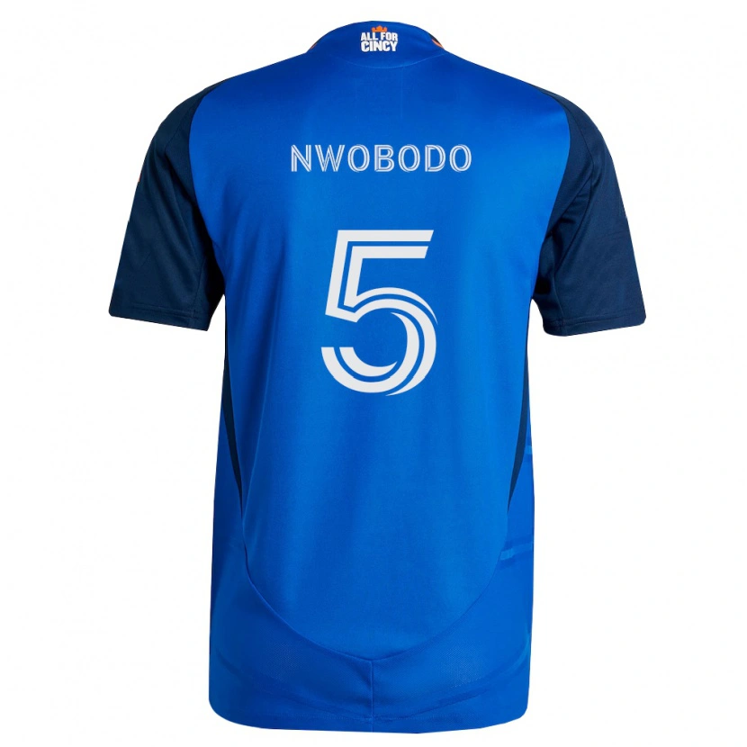 Danxen Mulher Camisola Obinna Nwobodo #5 Azul Real Laranja Principal 2026/27 Camisa Brasil