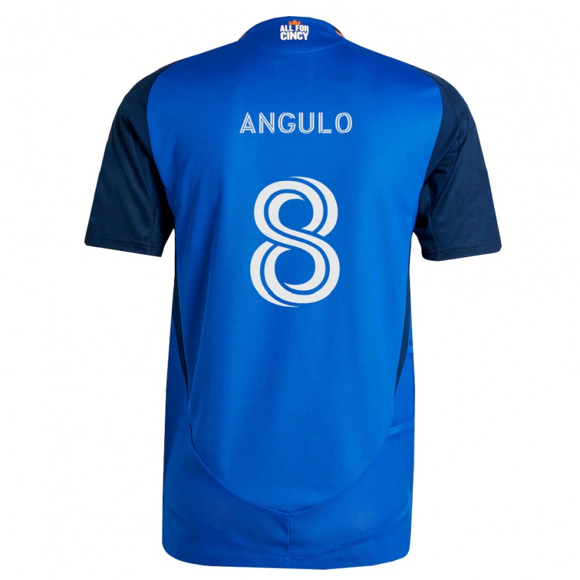Danxen Mulher Camisola Marco Angulo #8 Azul Real Laranja Principal 2026/27 Camisa Brasil