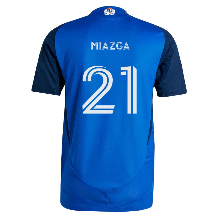 Danxen Mulher Camisola Matt Miazga #21 Azul Real Laranja Principal 2026/27 Camisa Brasil