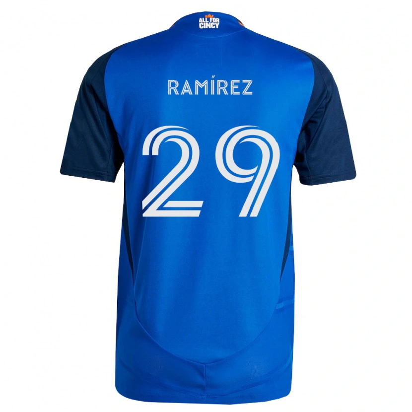 Danxen Mulher Camisola Bryan Ramírez #29 Azul Real Laranja Principal 2026/27 Camisa Brasil