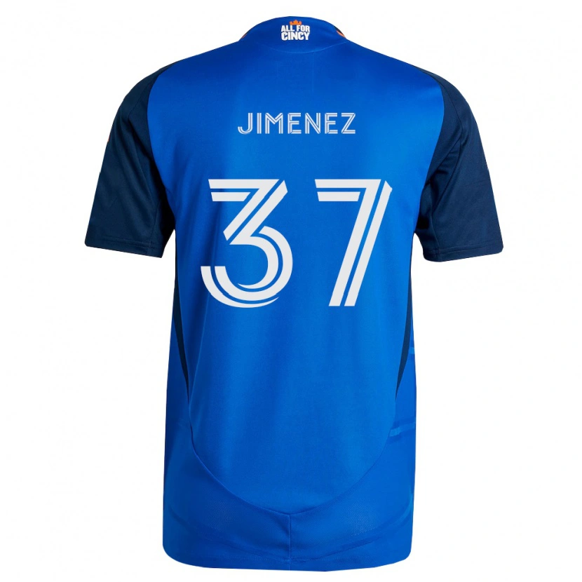 Danxen Mulher Camisola Stiven Jimenez #37 Azul Real Laranja Principal 2026/27 Camisa Brasil
