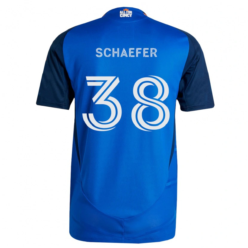 Danxen Mulher Camisola Brian Schaefer #38 Azul Real Laranja Principal 2026/27 Camisa Brasil