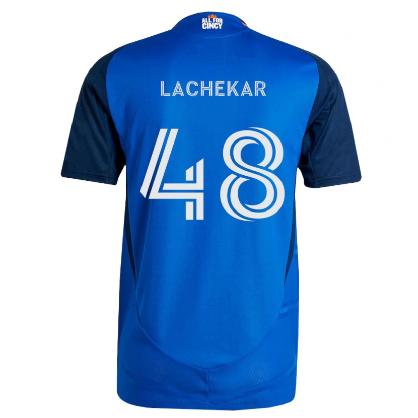 Danxen Mulher Camisola Sami Lachekar #48 Azul Real Laranja Principal 2026/27 Camisa Brasil