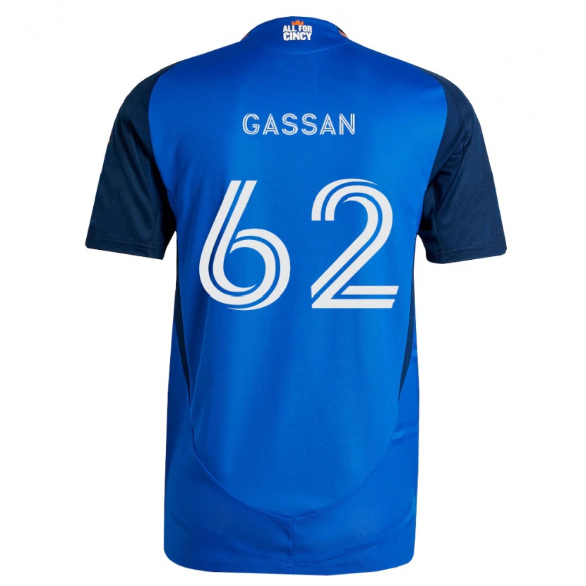 Danxen Mulher Camisola Noah Gassan #62 Azul Real Laranja Principal 2026/27 Camisa Brasil