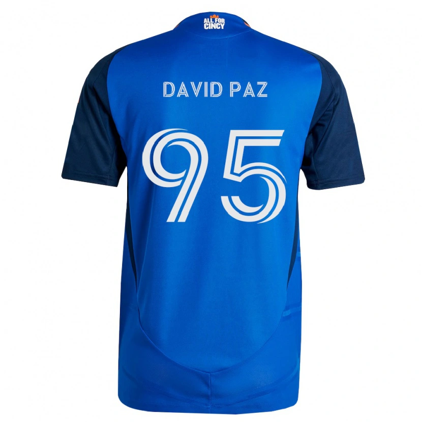 Danxen Mulher Camisola David Paz #95 Azul Real Laranja Principal 2026/27 Camisa Brasil