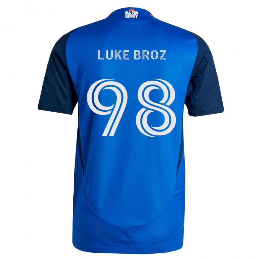 Danxen Mulher Camisola Luke Broz #98 Azul Real Laranja Principal 2026/27 Camisa Brasil