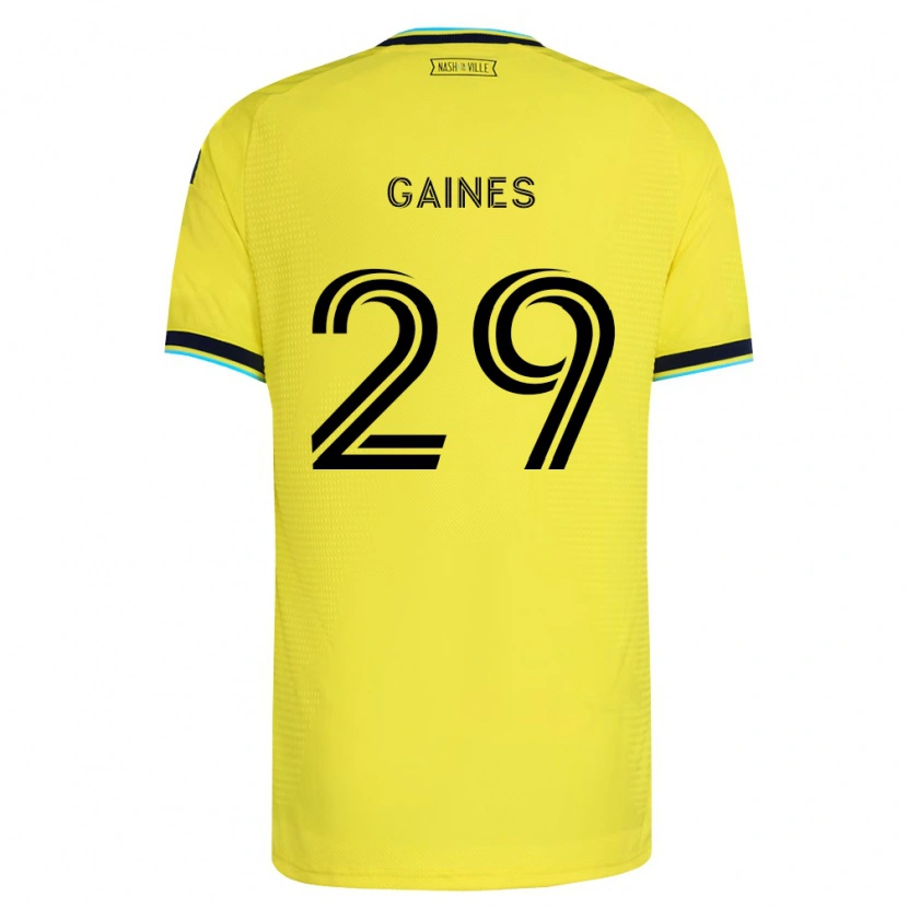 Danxen Mulher Camisola Julian Gaines #29 Amarelo Brilhante Azul Marinho Principal 2026/27 Camisa Brasil