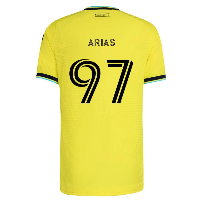 Danxen Mulher Camisola Emmanuel Arias #97 Amarelo Brilhante Azul Marinho Principal 2026/27 Camisa Brasil