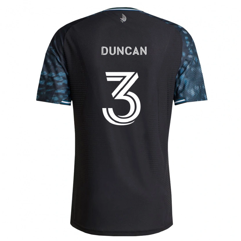 Danxen Mulher Camisola Kyle Duncan #3 Preto Branco Principal 2026/27 Camisa Brasil