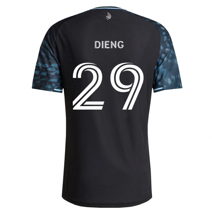 Danxen Mulher Camisola Mamadou Dieng #29 Preto Branco Principal 2026/27 Camisa Brasil