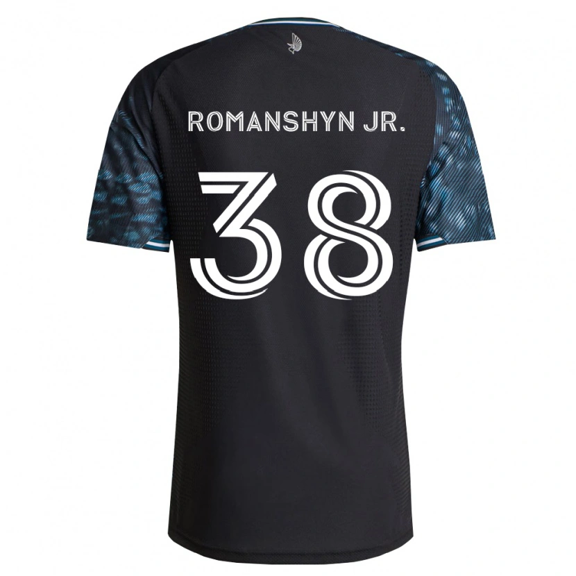Danxen Mulher Camisola Kage Romanshyn Jr. #38 Preto Branco Principal 2026/27 Camisa Brasil
