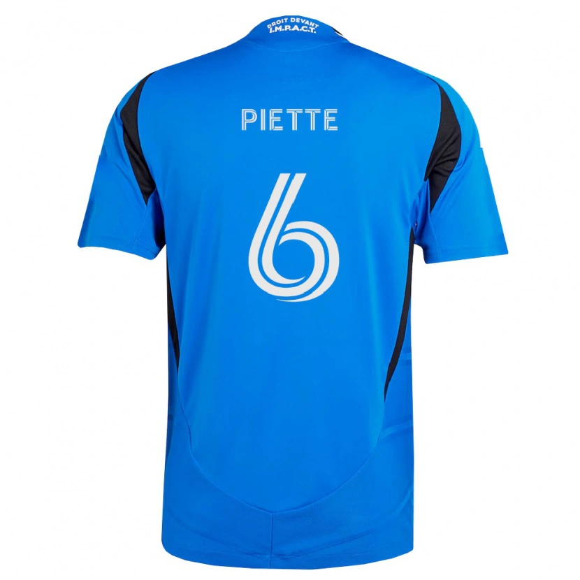 Danxen Mulher Camisola Samuel Piette #6 Azul Branco Preto Principal 2026/27 Camisa Brasil