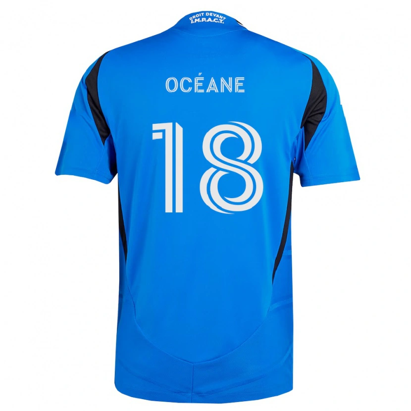 Danxen Mulher Camisola Blouin Océane #18 Azul Branco Preto Principal 2026/27 Camisa Brasil