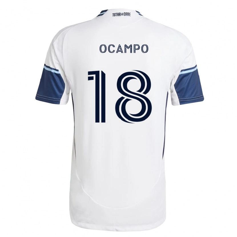Danxen Mulher Camisola Édier Ocampo #18 Branco Azul Real Principal 2026/27 Camisa Brasil