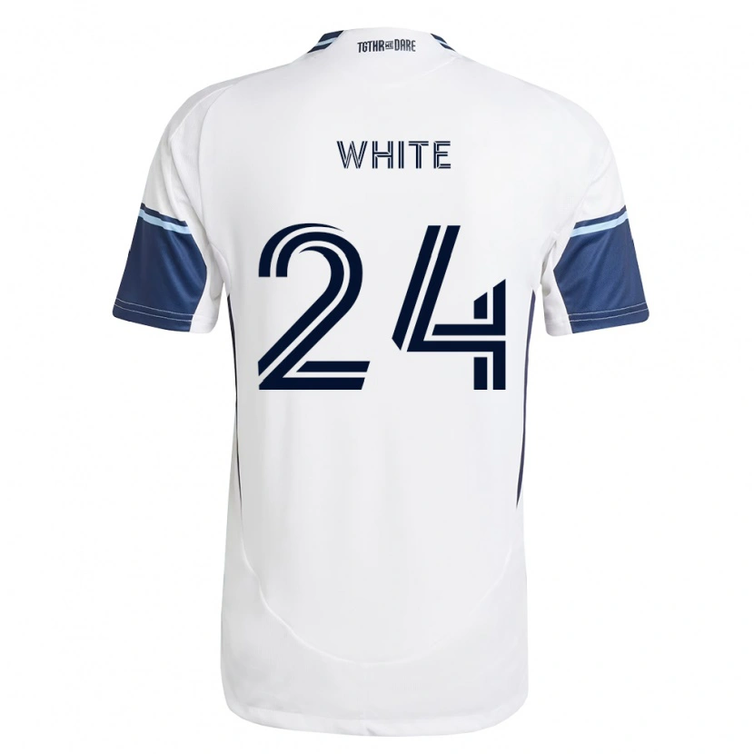 Danxen Mulher Camisola Brian White #24 Branco Azul Real Principal 2026/27 Camisa Brasil