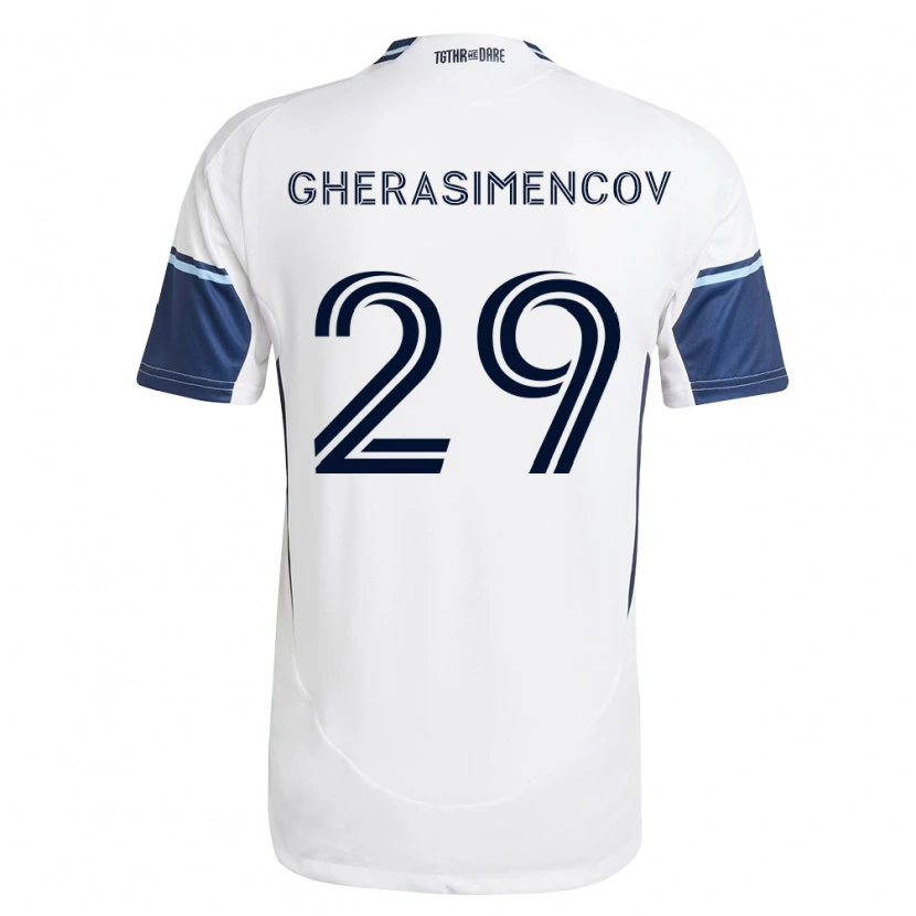 Danxen Mulher Camisola Mihail Gherasimencov #29 Branco Azul Real Principal 2026/27 Camisa Brasil