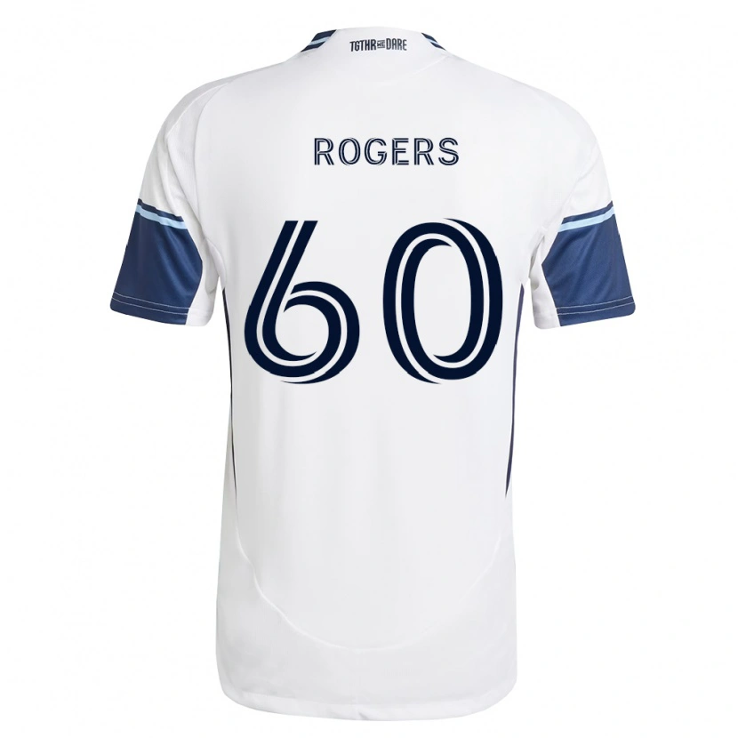 Danxen Mulher Camisola Sam Rogers #60 Branco Azul Real Principal 2026/27 Camisa Brasil