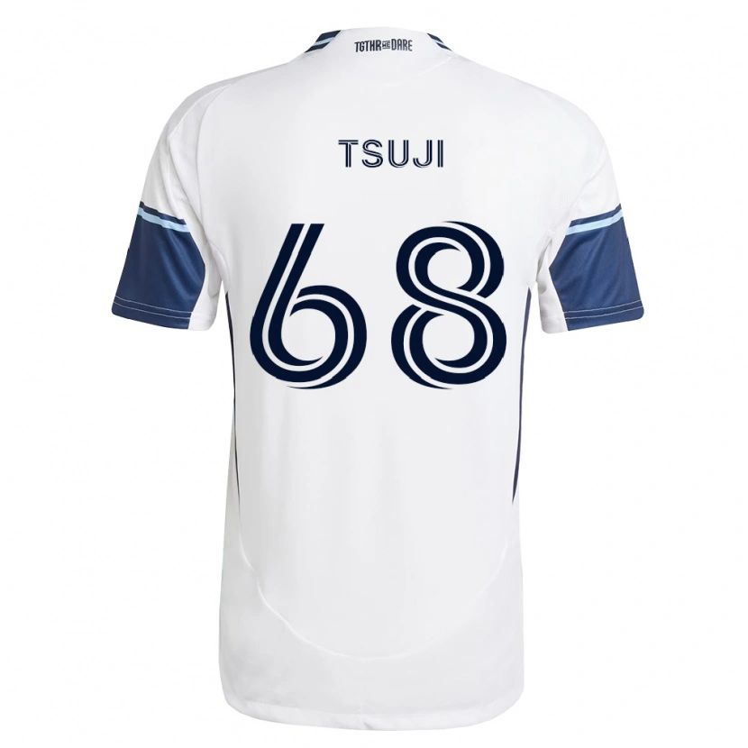 Danxen Mulher Camisola Yuma Tsuji #68 Branco Azul Real Principal 2026/27 Camisa Brasil