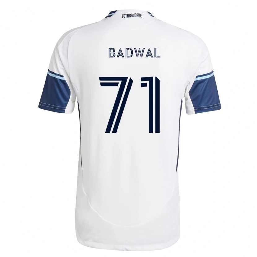 Danxen Mulher Camisola Manav Badwal #71 Branco Azul Real Principal 2026/27 Camisa Brasil