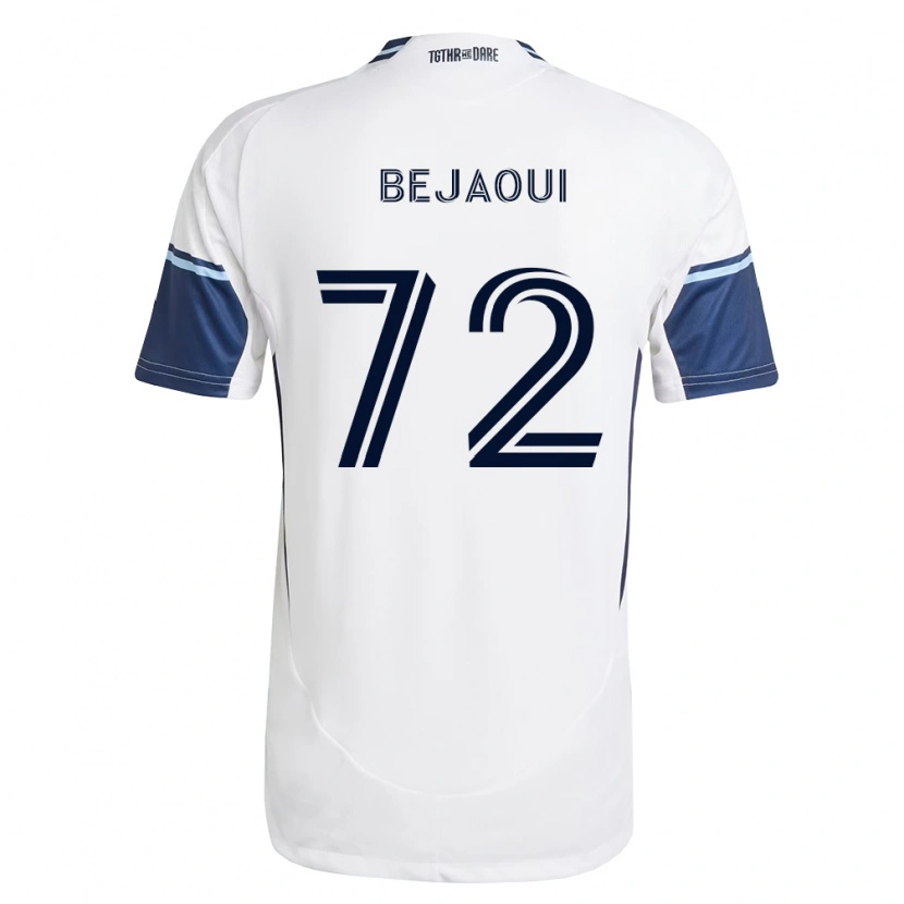 Danxen Mulher Camisola Aiden Bejaoui #72 Branco Azul Real Principal 2026/27 Camisa Brasil