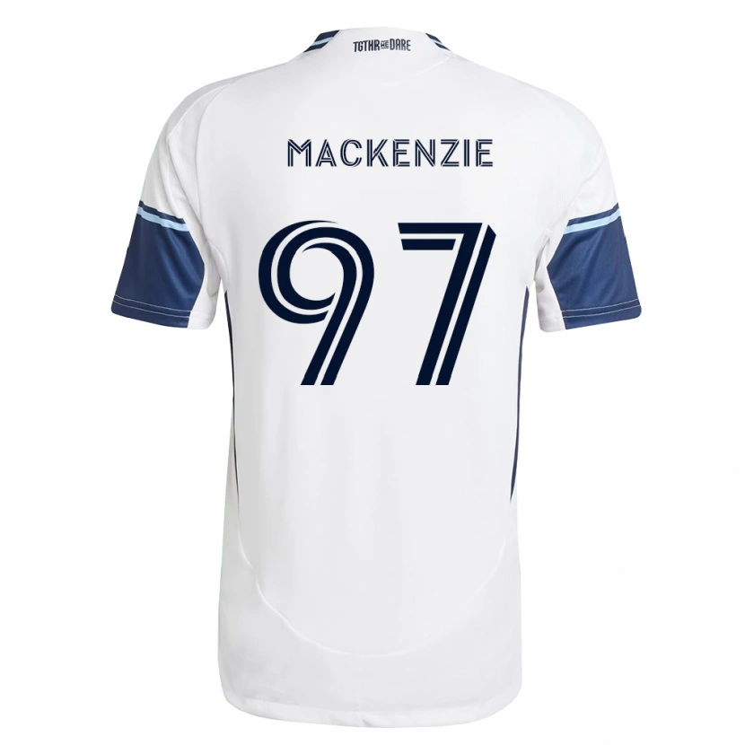 Danxen Mulher Camisola Liam Mackenzie #97 Branco Azul Real Principal 2026/27 Camisa Brasil