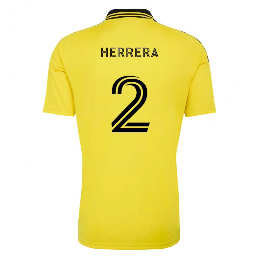 Danxen Mulher Camisola Andrés Herrera #2 Amarelo Preto Principal 2026/27 Camisa Brasil